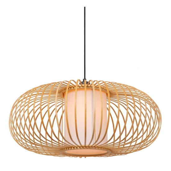 THULINE - Lampa wisząca - 3xE27 - Light Wood Look - Essential 05457/13/72 LUCIDE